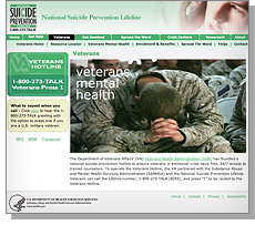 Suicide Prevention Lifeline website